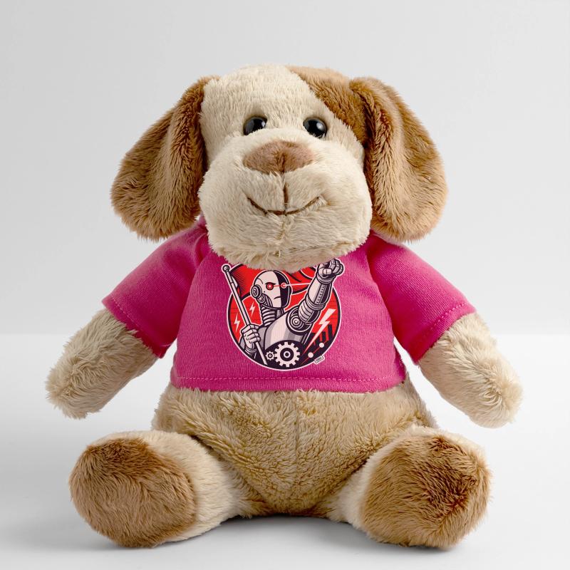 Robot avec drapeau et bras tendu Chien en peluche Helge MiniFeet®