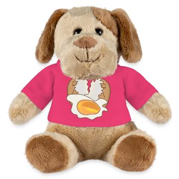 Spiegel mit Eierschale - MiniFeet® Hund Helge - Pink - Vorne