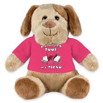 My Other Book Is A Piano, For Keyboard Player - MiniFeet® Dog Helge - pink - Front