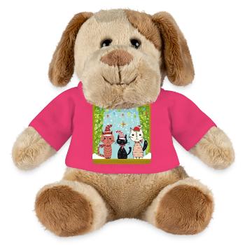 Katzen Weihnachtszauber - MiniFeet® Hund Helge - Pink - Vorne