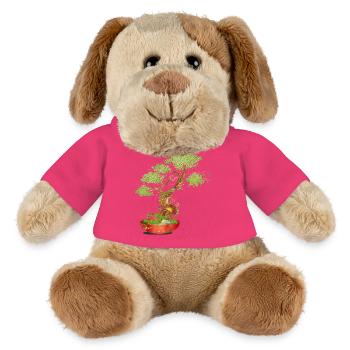 Fantasievoller Bonsai mit leuchtenden Details - MiniFeet® Hund Helge - Pink - Vorne
