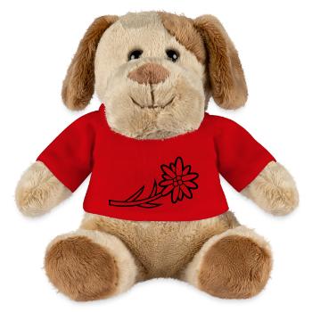 Blumen: Edelweiss - MiniFeet® Hund Helge - Rot - Vorne