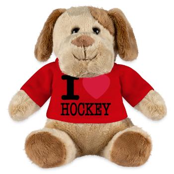 i love hockey / I heart hockey - MiniFeet® Hund Helge - Rot - Vorne