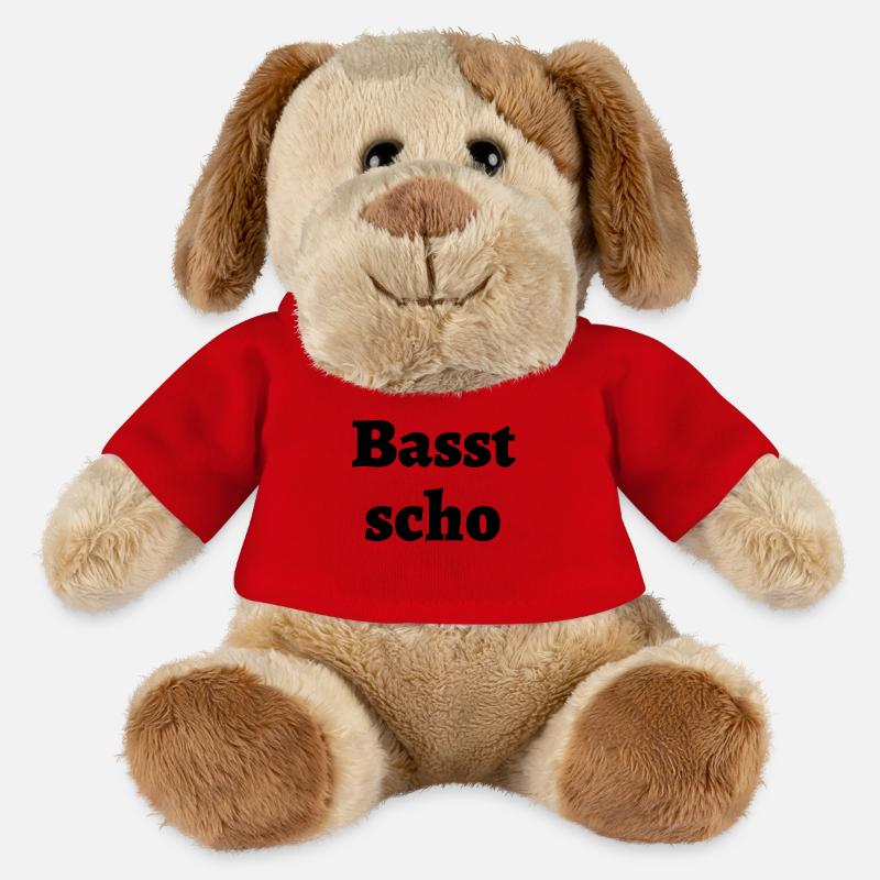 Basst scho - bayrischer Spruch - MiniFeet® Hund Helge - Rot