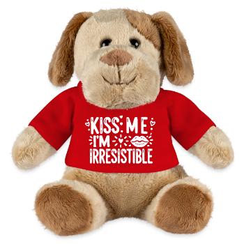 Embrasse-moi, je suis irrésistible - Chien en peluche Helge MiniFeet® - rouge - Devant
