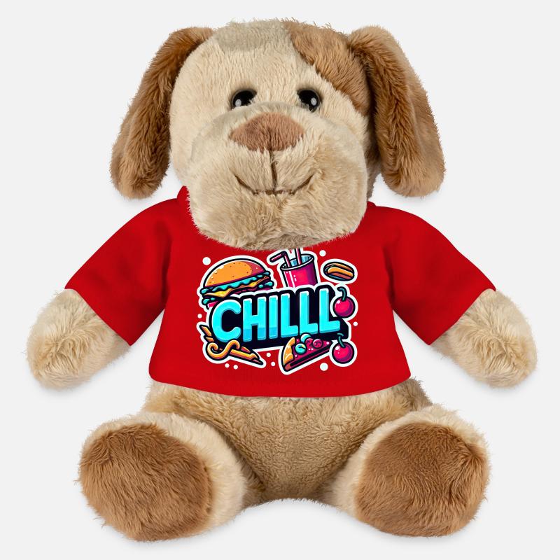 Chill Aufkleber - MiniFeet® Hund Helge - Rot