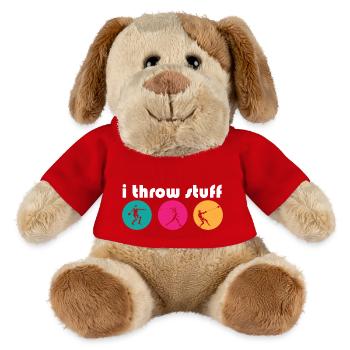 Je lance des trucs Lancer du disque Lancer du poids Piste & - Chien en peluche Helge MiniFeet® - rouge - Devant