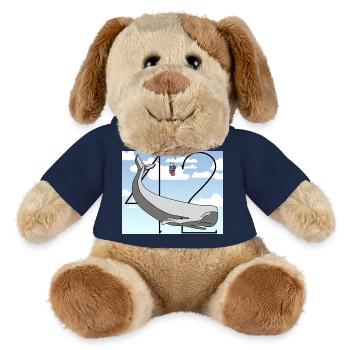 H2G2 Fan Art. Sperm whale and petunia falling. 42 - MiniFeet® Dog Helge - french navy - Front