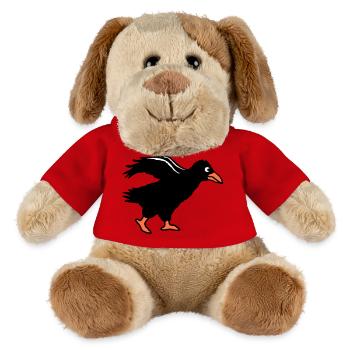 Corbeau oiseau marche corbeau course rapide course drôle - Chien en peluche Helge MiniFeet® - rouge - Devant