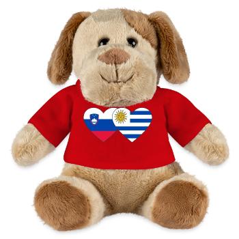 Slowenien Uruguay Herz Flagge - MiniFeet® Hund Helge - Rot - Vorne