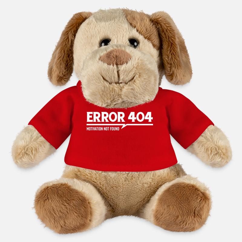 Error 404 motivation not found - Chien en peluche Helge MiniFeet® - rouge