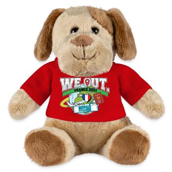 Nous voyageons en France en famille - Chien en peluche Helge MiniFeet® - rouge - Devant