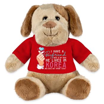 J’ai un petit ami Kpop Idol Fan K Drama Lover I - Chien en peluche Helge MiniFeet® - rouge - Devant