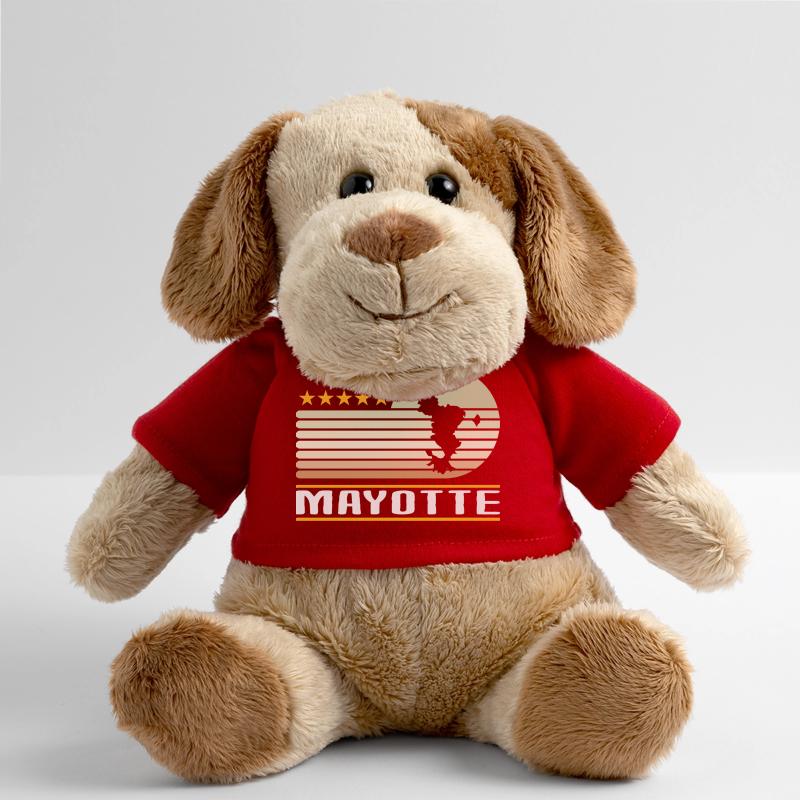 idee cadeau design graphique carte de Mayotte 976 Chien en peluche Helge MiniFeet®
