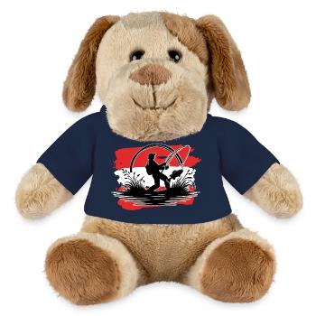 Drapeau autrichien pêcheur - Chien en peluche Helge MiniFeet® - bleu marine - Devant