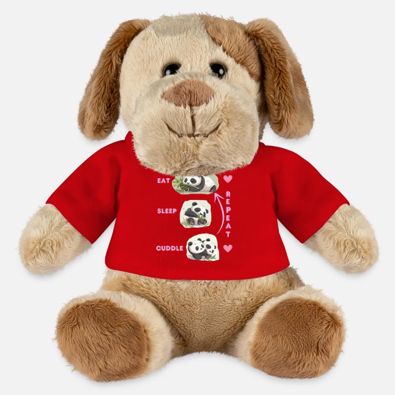 eat-sleep- cuddle- repeat - MiniFeet® Hund Helge - Rot