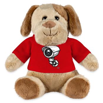 Caméra de sécurité de dessin animé : Caméras toujours visibles - Chien en peluche Helge MiniFeet® - rouge - Devant