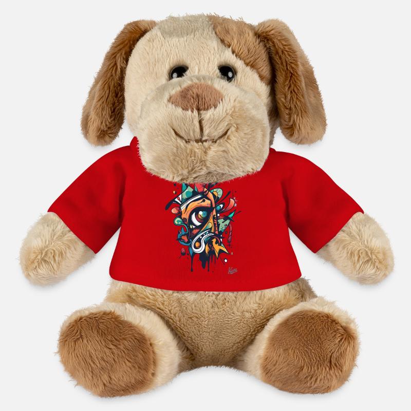Der Abstrakte Blick der Modernen Kunst - MiniFeet® Hund Helge - Rot