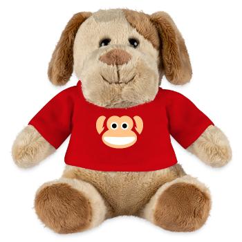 Cute Monkey Whole Face Ape Animal Primate Lover - MiniFeet® Dog Helge - red - Front