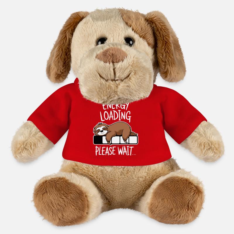 Energy Loading Please Wait Funny Sloth Kawaii - MiniFeet® Dog Helge - red