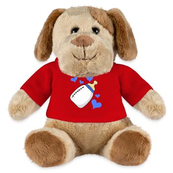Milk bottle Boy pregnant birth - MiniFeet® Dog Helge - red - Front