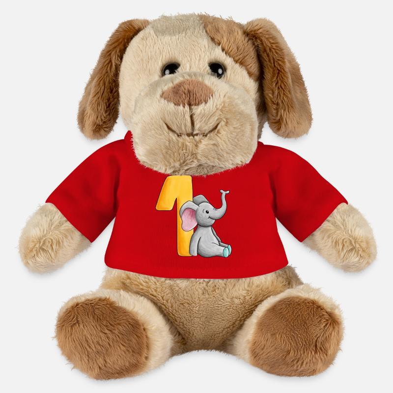 1. Geburtstag Elefant - MiniFeet® Hund Helge - Rot