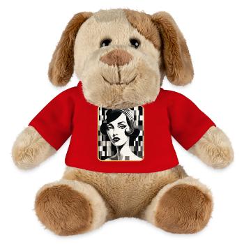 Pixelart Woman - MiniFeet® Dog Helge - red - Front