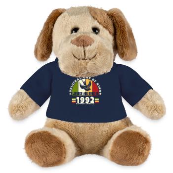 1992 Vintage Geburtstag Legende Geschenk - MiniFeet® Hund Helge - French Navy - Vorne