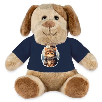 Chat en hiver - Chien en peluche Helge MiniFeet® - bleu marine - Devant