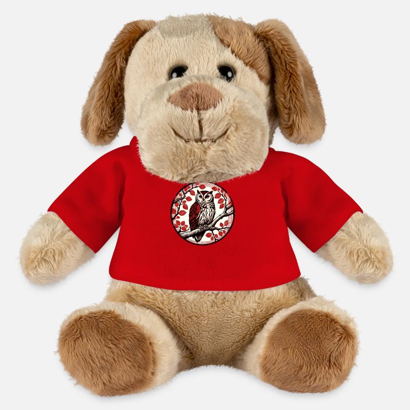 Eulen-Kunst - MiniFeet® Hund Helge - Rot