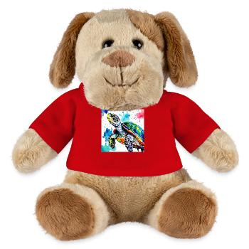 Schildkröte Farbig - MiniFeet® Hund Helge - Rot - Vorne
