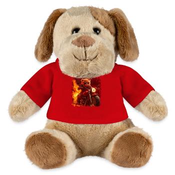 Avec peinture personnalisée pour un look unique - Chien en peluche Helge MiniFeet® - rouge - Devant