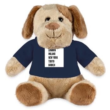 Londres, Milan, New York, Tokyo Broich - Chien en peluche Helge MiniFeet® - bleu marine - Devant