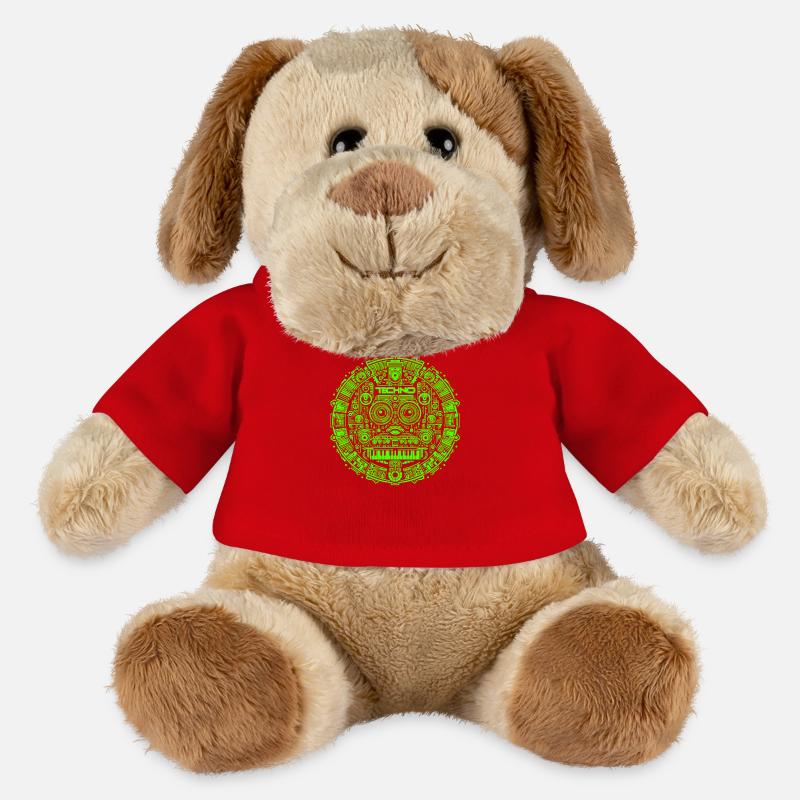 Techno Music Logo - MiniFeet® Hund Helge - Rot