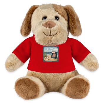 Baltic Sea beach collage for the right holiday feeling - MiniFeet® Dog Helge - red - Front
