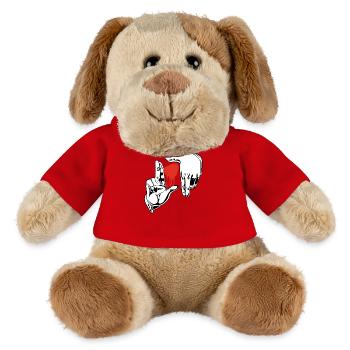Handrahmen Fotografie - MiniFeet® Hund Helge - Rot - Vorne