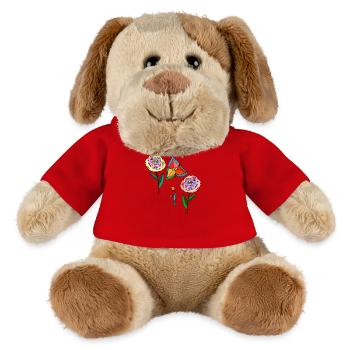 Blumen - MiniFeet® Hund Helge - Rot - Vorne