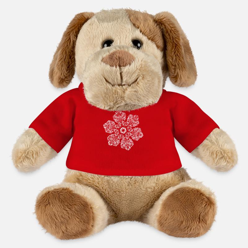 snowflake 10 white - MiniFeet® Hund Helge - Rot