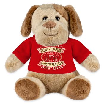 Conseils d’experts Discours intérieur du livreur - Chien en peluche Helge MiniFeet® - rouge - Devant