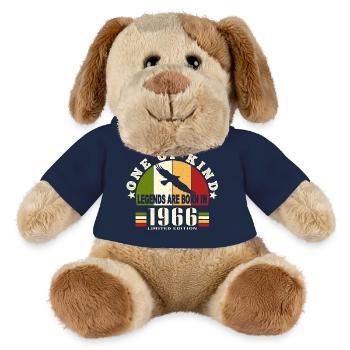 Legend Born 1966 anniversaire 58 ans - Chien en peluche Helge MiniFeet® - bleu marine - Devant