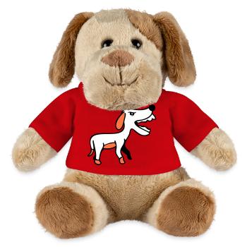 Hund Wütend Beißen Gefährlich Aggressiv Angriff - MiniFeet® Hund Helge - Rot - Vorne