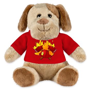 feuerwehr feuerwehrmann firefighter firetruck fire - MiniFeet® Hund Helge - Rot - Vorne