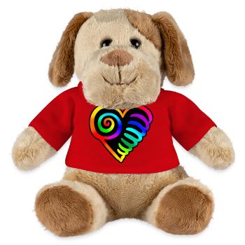 Herz Regenbogen - MiniFeet® Hund Helge - Rot - Vorne
