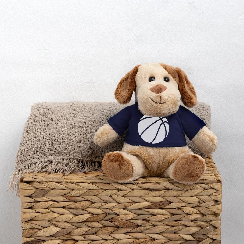 Logo de basket-ball blanc Chien en peluche Helge MiniFeet®