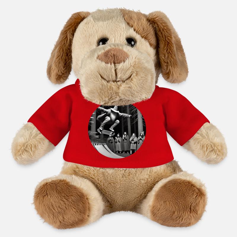 Crazy Wizard Skateboard - MiniFeet® Dog Helge - red