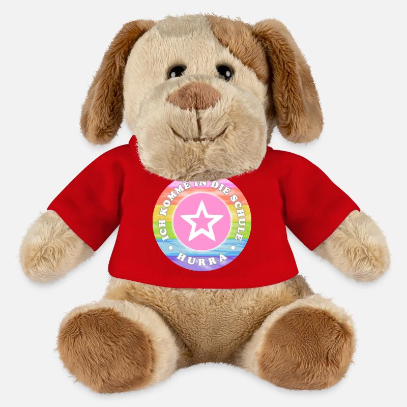 Ich komme in die Schule Mädchen Einschulung - MiniFeet® Hund Helge - Rot