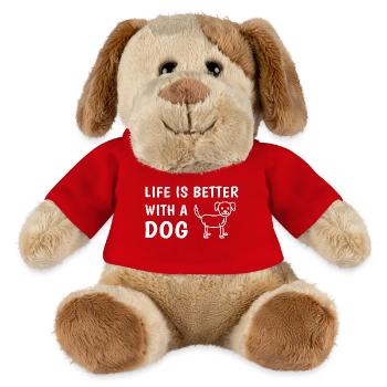 Hunde Sprüche Hundebesitzer dog mom - MiniFeet® Hund Helge - Rot - Vorne