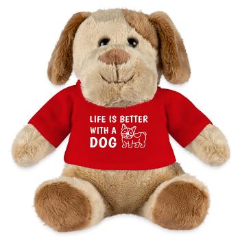 Dictons de chien Propriétaire de chien Maman de chien - Chien en peluche Helge MiniFeet® - rouge - Devant