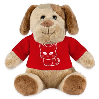 Katze Cat Bande dessinée - Chien en peluche Helge MiniFeet® - rouge - Devant