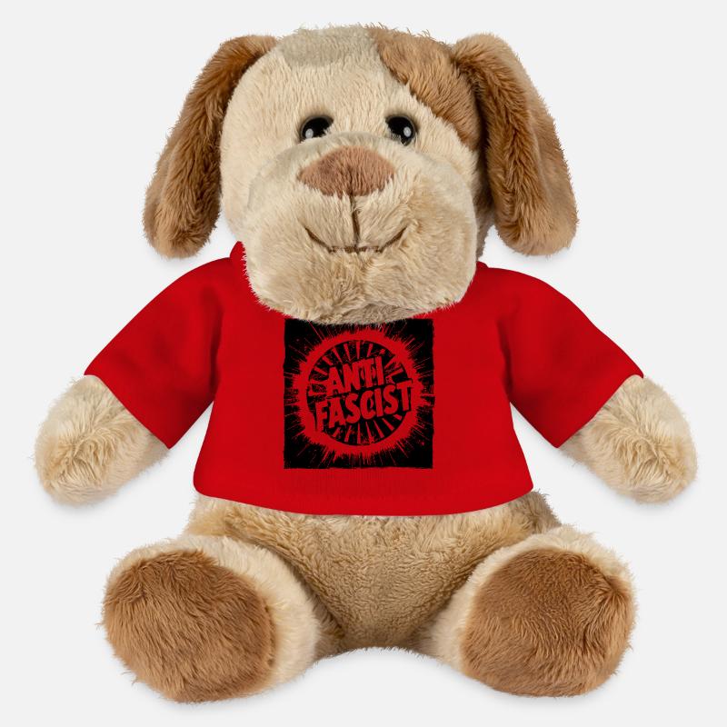 antifasciste antifasciste - Chien en peluche Helge MiniFeet® - rouge